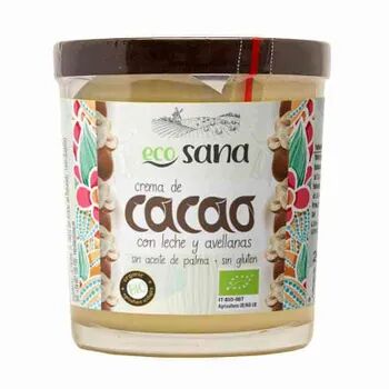 Ecosana CREMA DE CACAO CON LECHE Y AVELLANAS BIO 200g