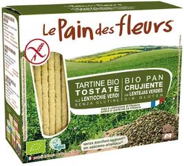 Le Pain Des Fleurs Pan Crujiente Bio Con Lentejas Verdes Sin Gluten 150g