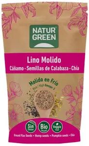 NaturGreen Lino Molido, Cañamo, Calabaza Y Chia Bio 225g