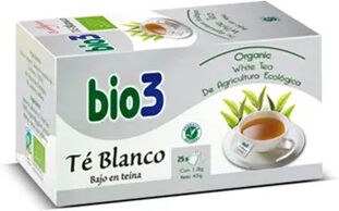 Bio3 TE BLANCO ECOLOGICO 25 Infusiones de 1,8g