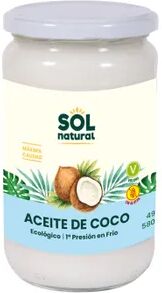 Sol Natural Aceite De Coco Virgen Extra Bio 580 ml