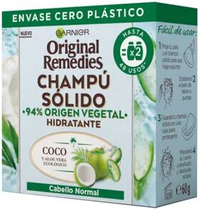 Garnier Original Remedies Champú Sólido Coco Y Aloe Vera 60g