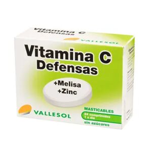 Vallesol VITAMINA C + MELISA + ZINC 24 Tabs Limón