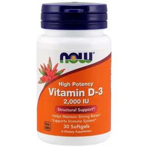 Now Foods Vitamin D-3 2000 IU 30 Perlas