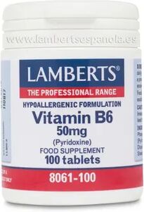 Lamberts VITAMINA B6 50mg (PIRIDOXINA) 100 Tabs