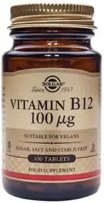 Solgar VITAMIN B12 100mcg 100 Tabs