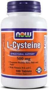 Now Foods L-CYSTEINE 500mg 100 Tabs