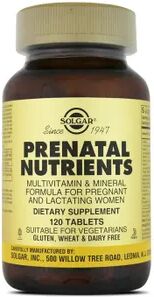 Solgar Prenatal Nutrients 120 Tabs