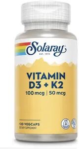 Solaray Vitamin D3 + K2 120 VCaps