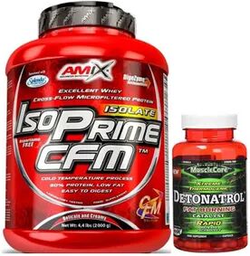 Amix Nutrition Pack Regalo Isoprime CFM Isolate 2 Kg + Detonatrol 30 Caps Chocolate Blanco