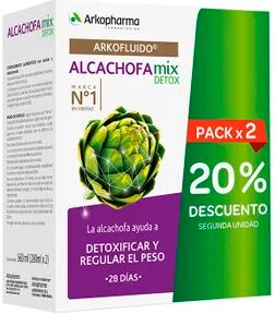 Arkopharma ARKOFLUIDO ALCACHOFA MIX DETOX 2 Ud de 280ml