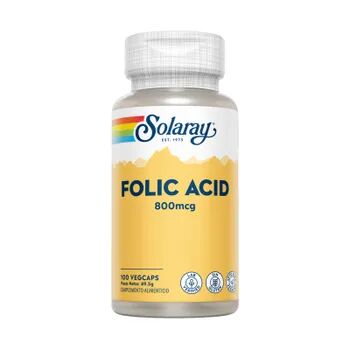 Solaray ÁCIDO FÓLICO 800mcg 100 Cápsulas vegetales