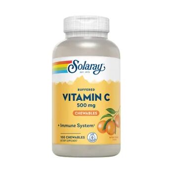 Solaray VITAMINA C MASTICABLE 500mg 100 Tabs SABOR NARANJA