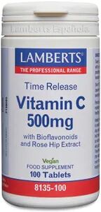 Lamberts VITAMINA C 500mg CON BIOFLAVONOIDES (Liberación Sostenida) 100 Tabs