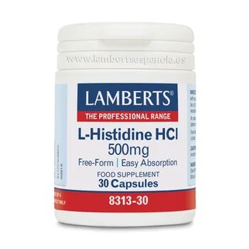 Lamberts L-HISTIDINA HCl 500mg 30 Caps