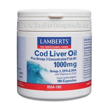 Lamberts ACEITE DE HÍGADO DE BACALAO 1000mg 180 Caps