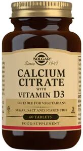 Solgar Calcium Citrate With Vitamin D3 60 Tabs