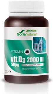 Soria Natural VIT&MIN 45 Vitamina D3 2000 ui 60 Tabs