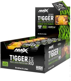 Amix Nutrition Tigger Zero Protein Bar 60g 20 Barritas Mantequilla de Cacahuete