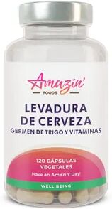 Amazin' Foods Levadura de Cerveza, Germen de Trigo y Vitaminas 120 VCaps