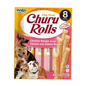 Churu Dog Rolls Receta De Pollo Con Salmón 8 Uds 96g