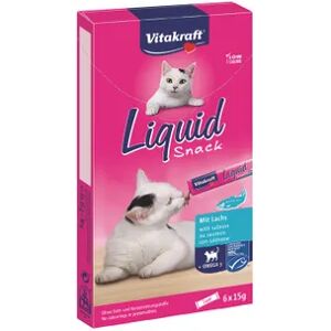 Vitakraft Cat Liquid Snack Salmón Con Omega-3 6 Uds 15g