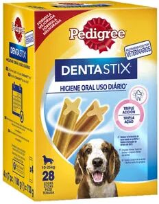 Pedigree Dentastix Snack Perros Razas Medianas Pack Mensual 28 Barritas