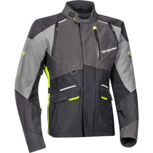 Ixon Balder Chaqueta textil de motocicleta - Negro Gris Amarillo (L)