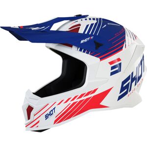 Shot Lite Fury Casco de Motocross - Rojo Azul (S)