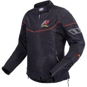 Rukka Airgobina Chaqueta textil de motocicleta para damas - Negro Rojo (38)