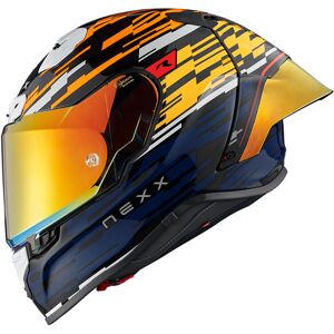 NEXX X.R3R Glitch Racer Casco - Azul Naranja (XS)