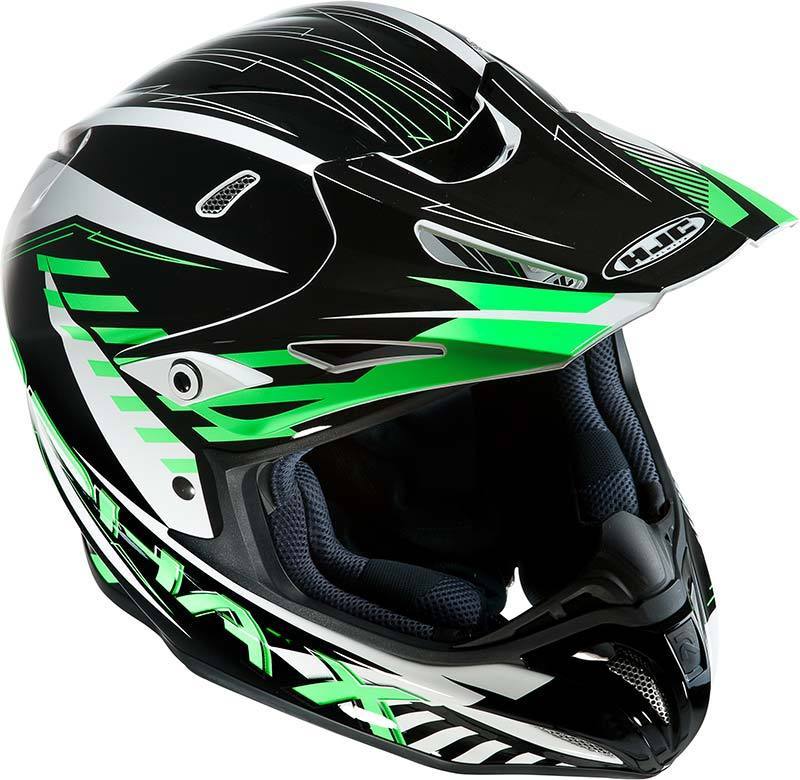 HJC R-PHA X Schuma Casco cruzado - Negro Verde (XS)