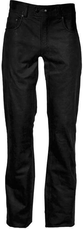 Modeka Stemp Pantalones de cuero para motocicleta - Negro (36)