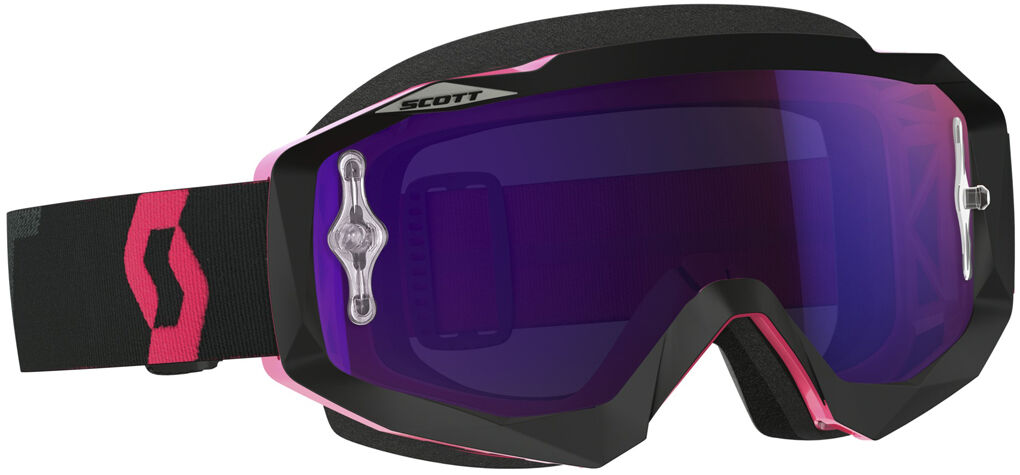 Scott Hustle MX Gafas de Motocross negro/Fluo rosa - Negro Rosa (un tamaño)