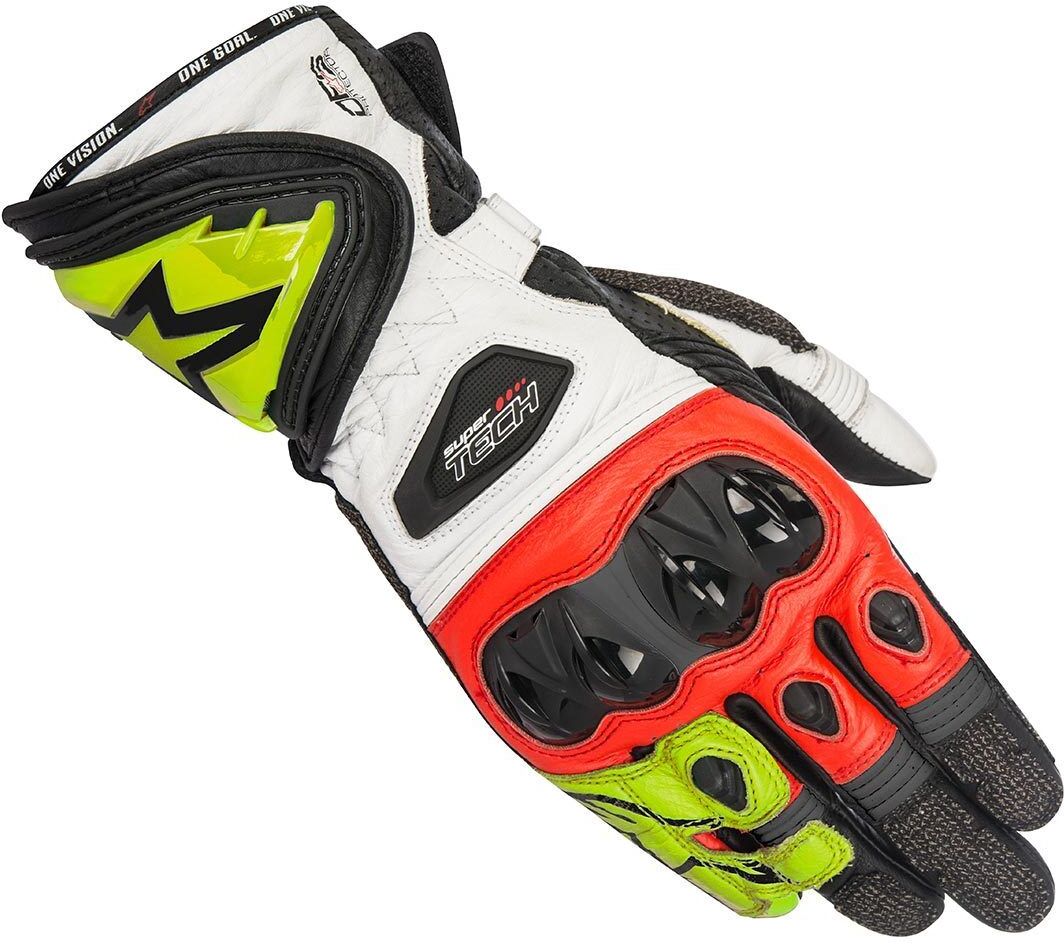 Alpinestars Supertech Racing Guantes - Negro Rojo Amarillo