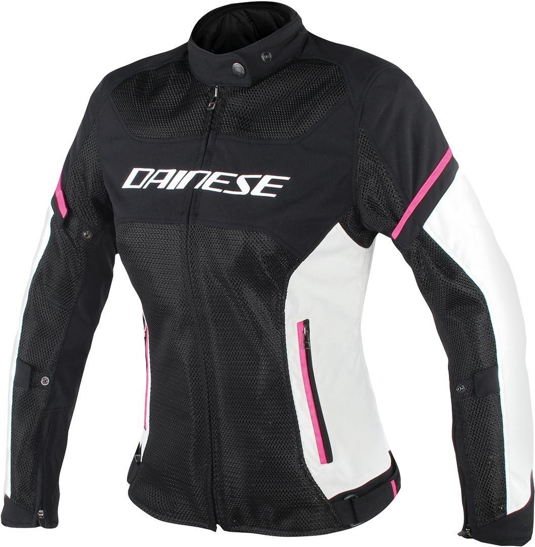 Dainese Air Frame D1 Tex Chaqueta textil para motocicletas de señoras - Negro Gris Rosa (48)