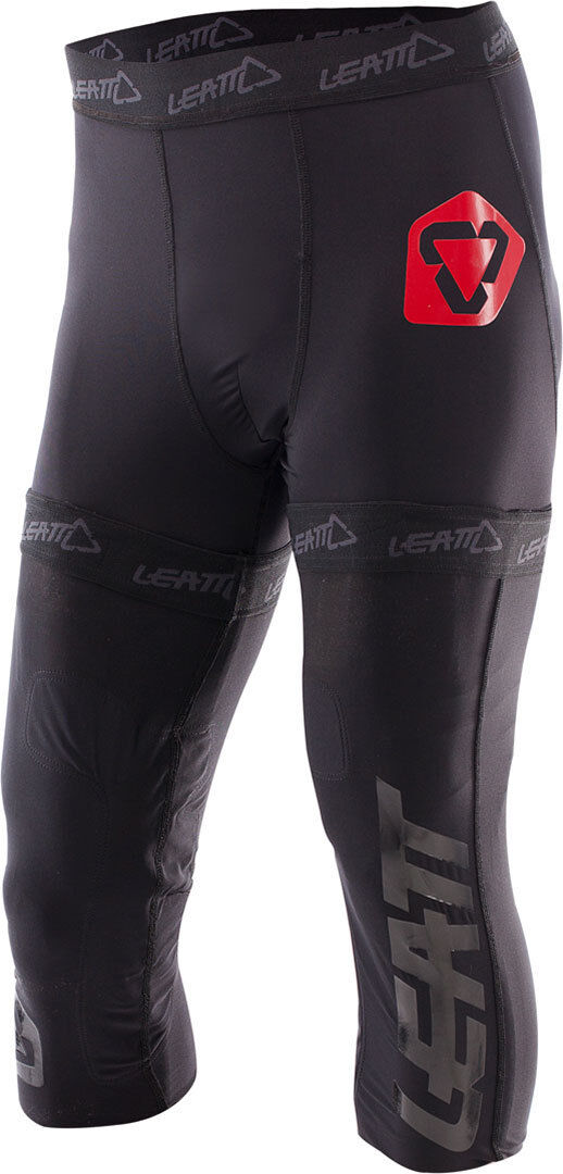 Leatt Knee Brace Pantalones cortos - Negro Rojo (XS S)