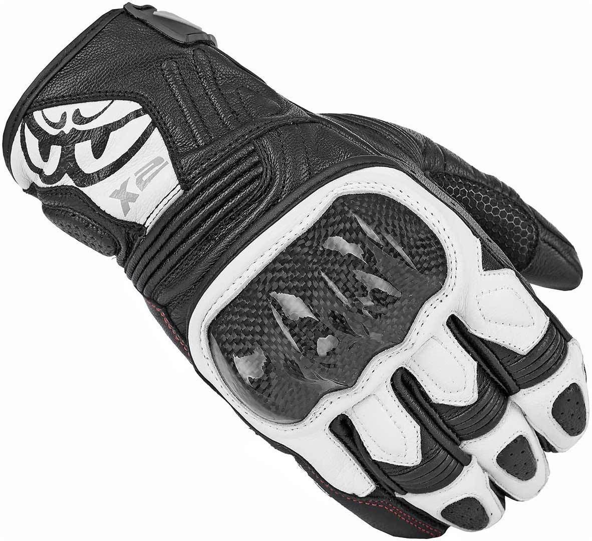 Berik NexG Guantes de la motocicleta - Negro Blanco (XS)