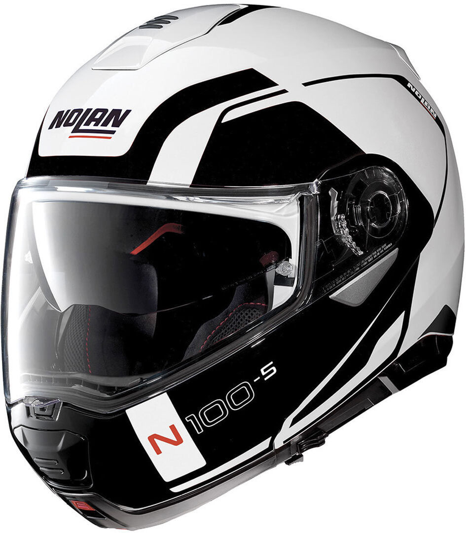 Nolan N100-5 Consistency N-Com Casco - Negro Blanco (2XS)