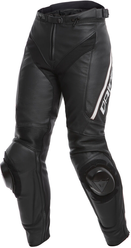 Dainese Delta 3 Señoras Pantalones de Cuero de Motocicleta - Negro (54)