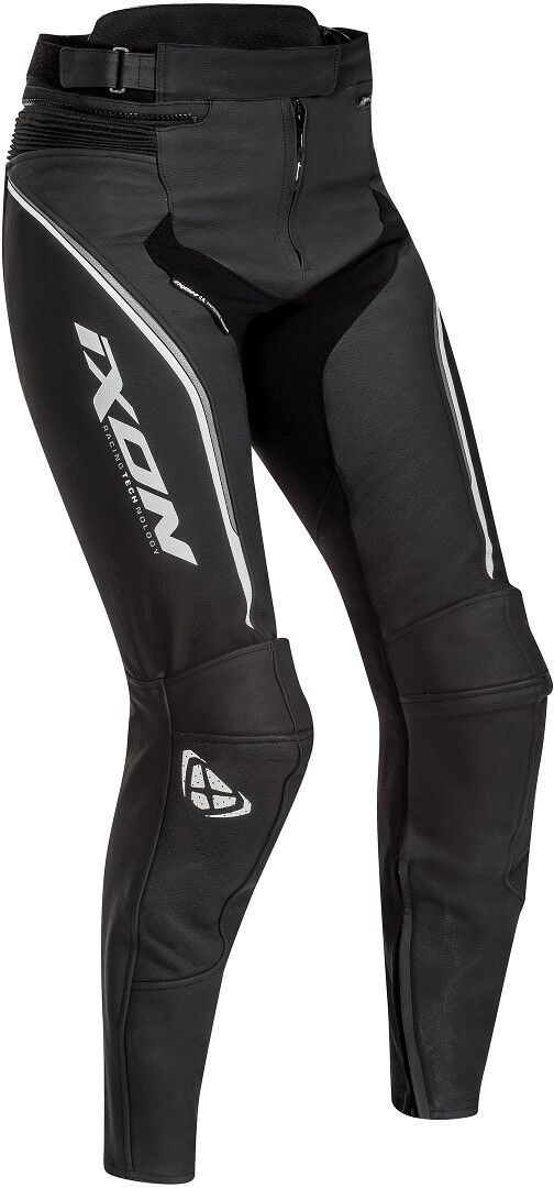 Ixon Trinity Pantalones de moto de señoras - Negro Gris Blanco (XL)