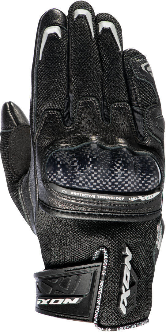 Ixon Rs Rise Air Guantes de las mujeres - Negro Plata (2XL)