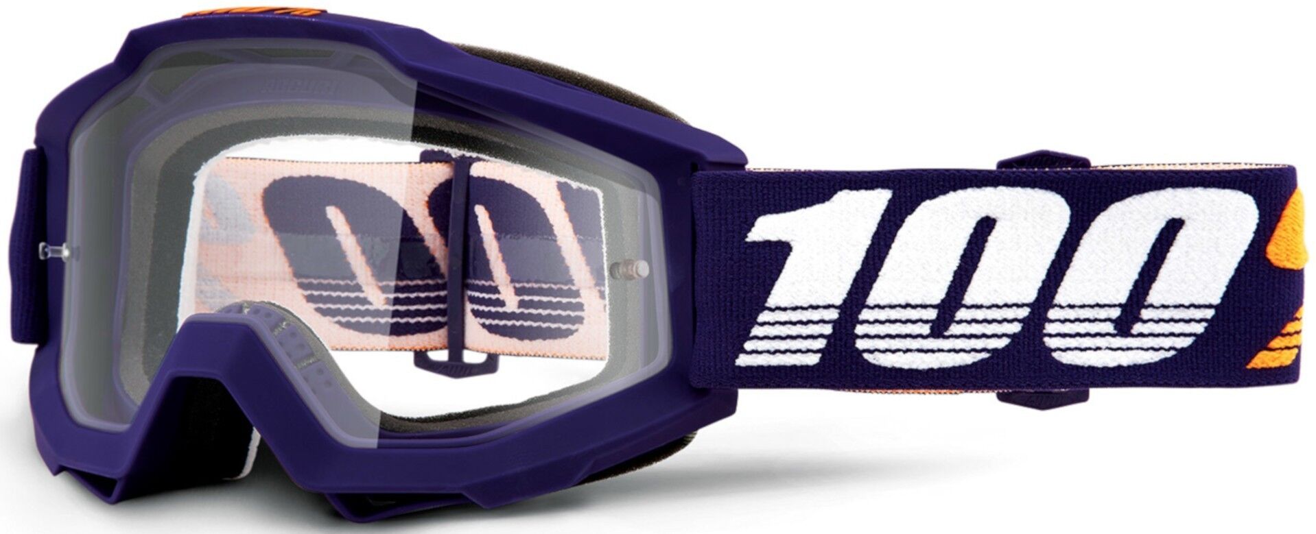 100% Accuri Grib Gafas de Motocross - Blanco Azul (un tamaño)