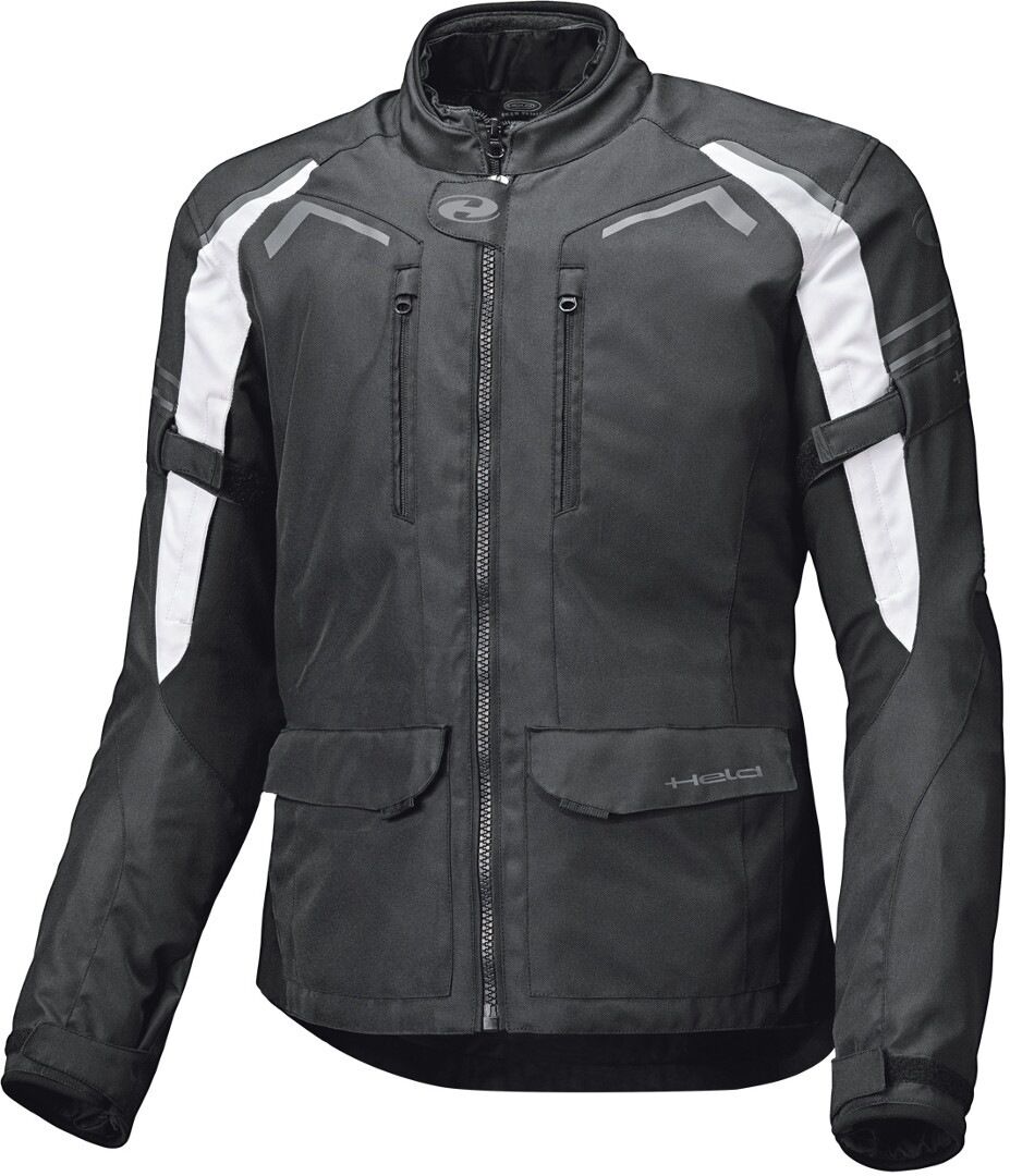 Held Kane Chaqueta de textil de moto de las mujeres - Negro Blanco (XS)