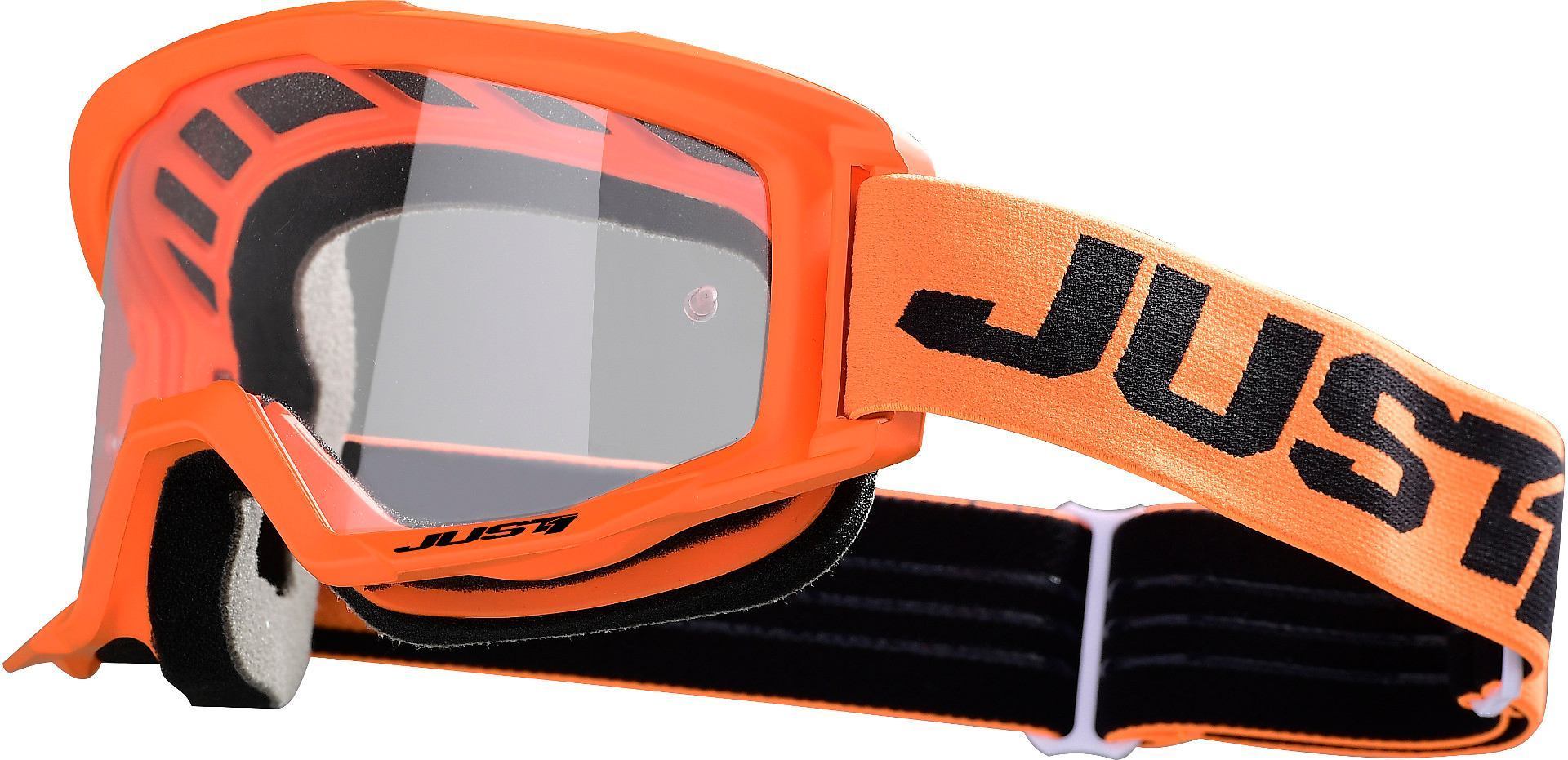 Just1 Vitro Gafas de Motocross - Negro Naranja (un tamaño)