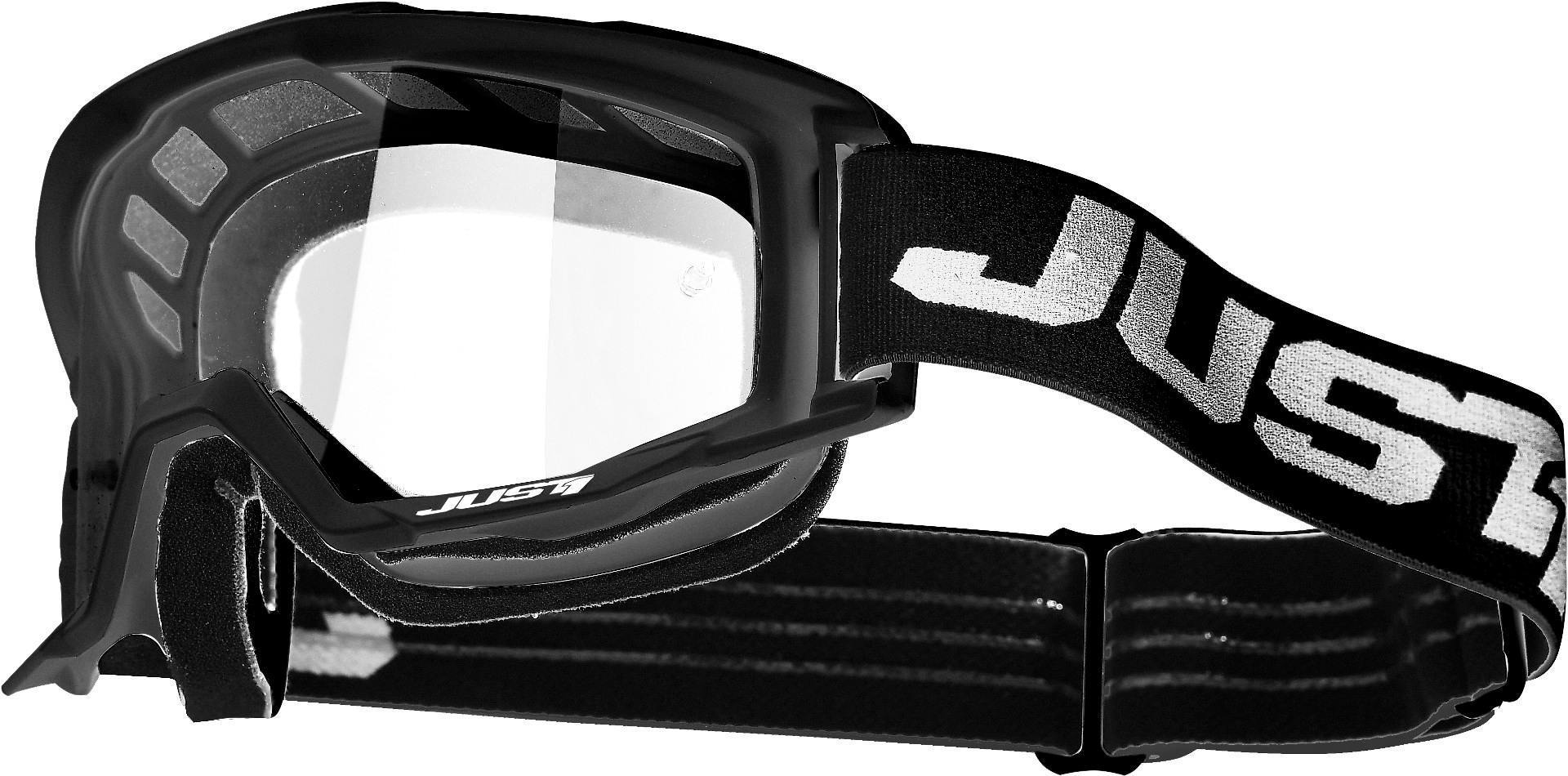 Just1 Vitro Gafas de Motocross - Negro (un tamaño)