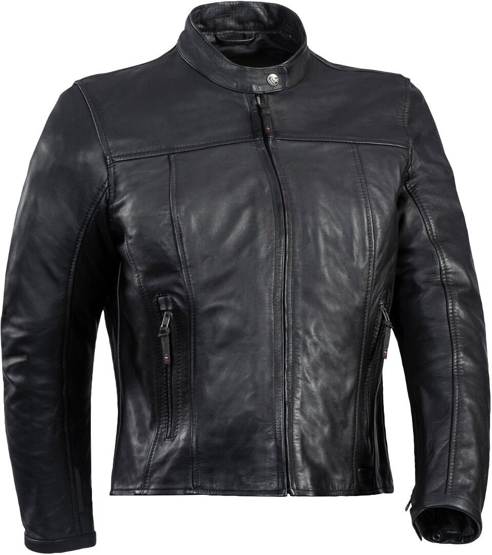 Ixon Crank-C Damas chaqueta de cuero de la motocicleta - Negro (2XL)
