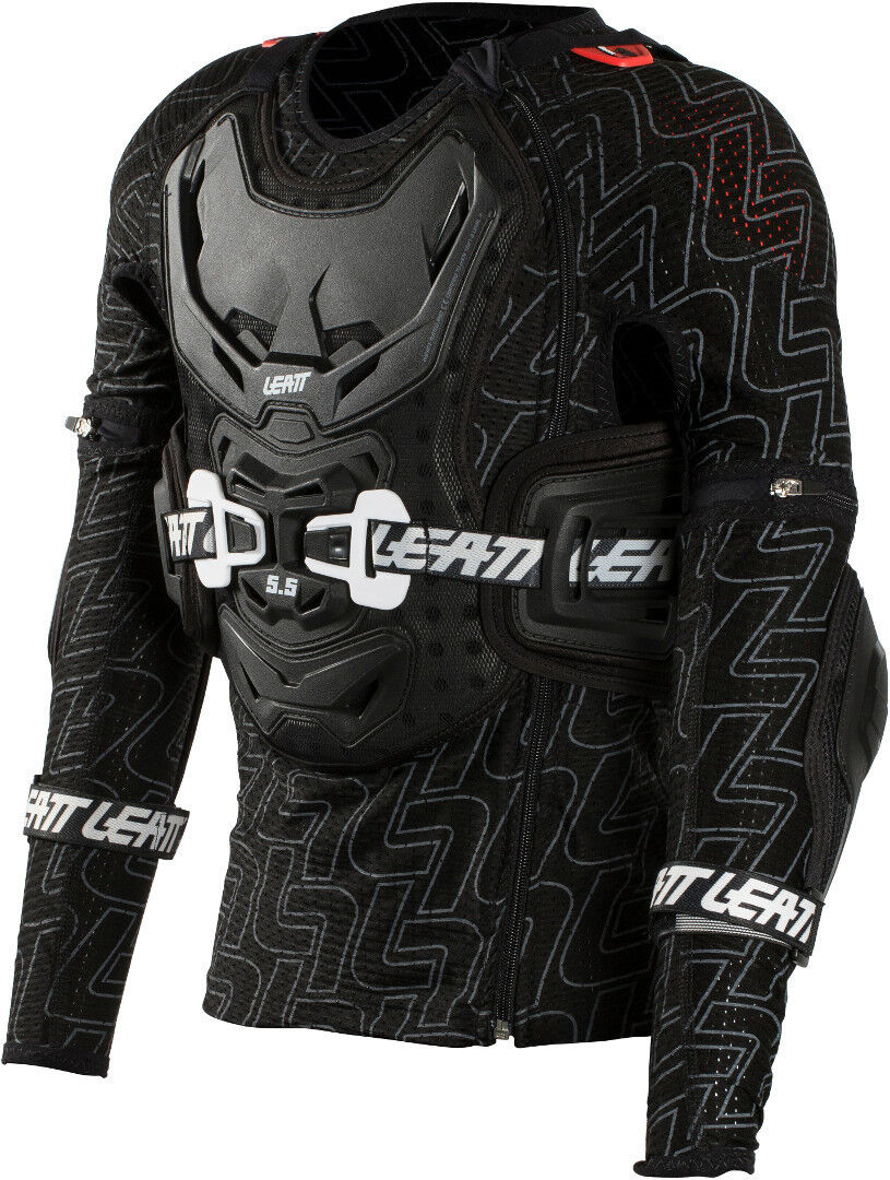 Leatt Body Protector 5.5 Camiseta Protectora de Motocross para Niños - Negro (L XL)