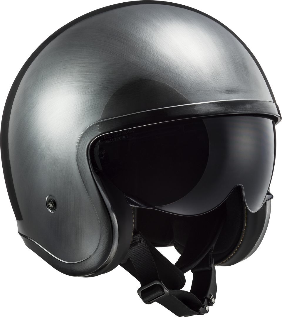 LS2 OF599 Spitfire Jeans Titanium Casco Jet - Plata