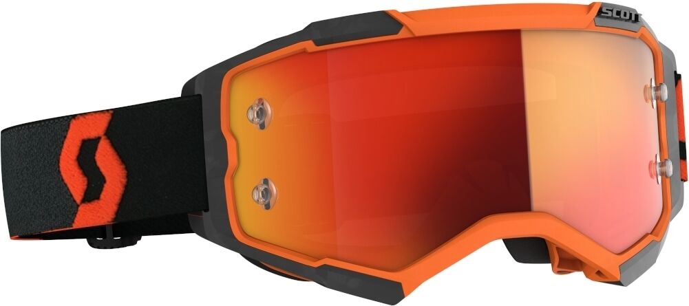 Scott Fury Chrome Gafas de Motocross - Negro Naranja (un tamaño)